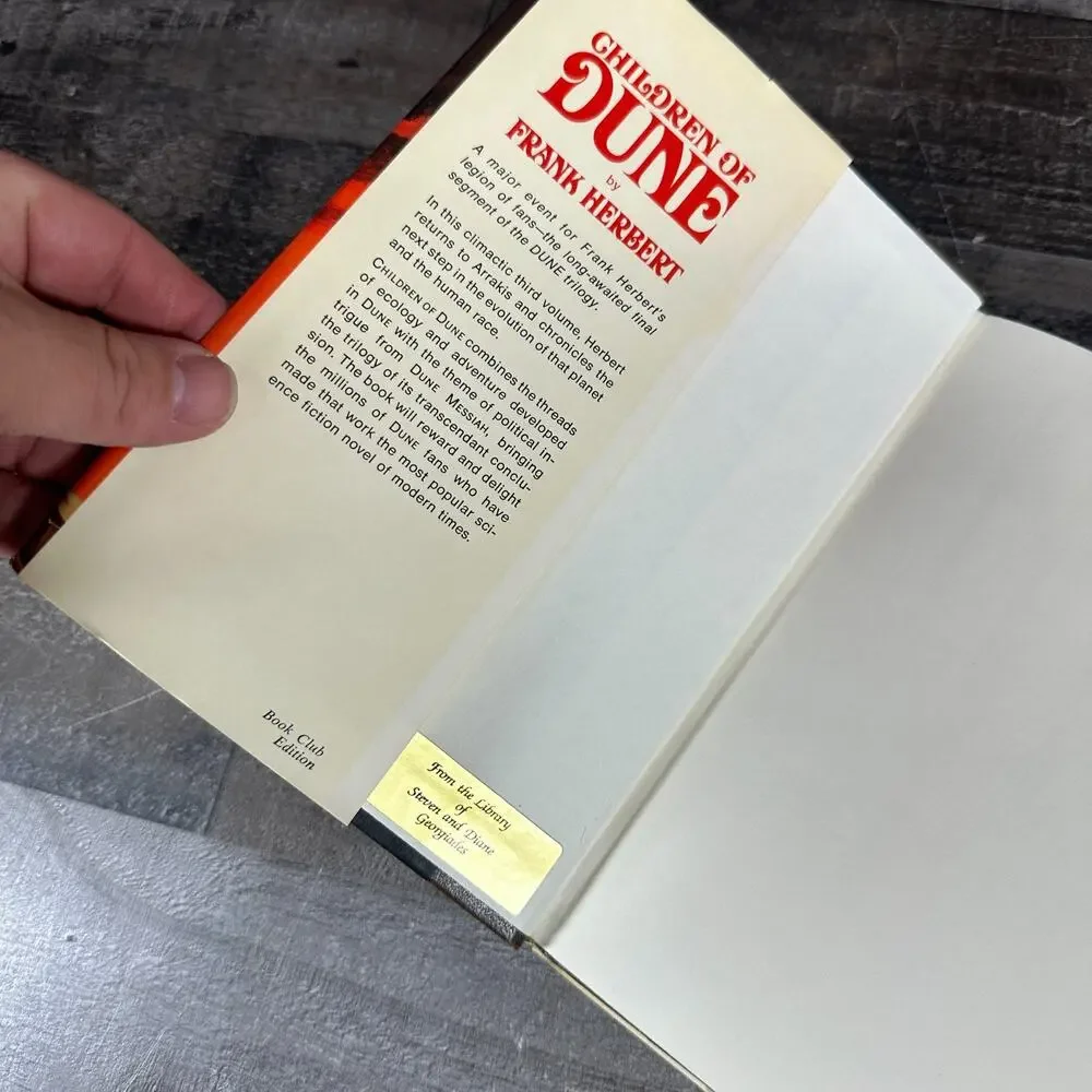 Children‎ of Dune Frank Herbert Hardcover 1976 Book Club Edition Berkley